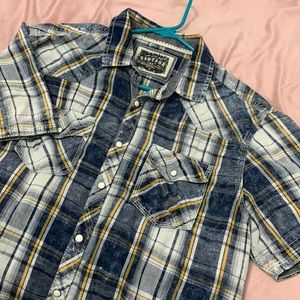 BKE Vintage short sleeved collared shirt